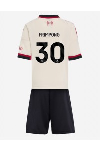 Fotbalové Dres Liverpool Jeremie Frimpong #30 Dětské Venkovní Oblečení 2025-26 Krátký Rukáv (+ trenýrky)